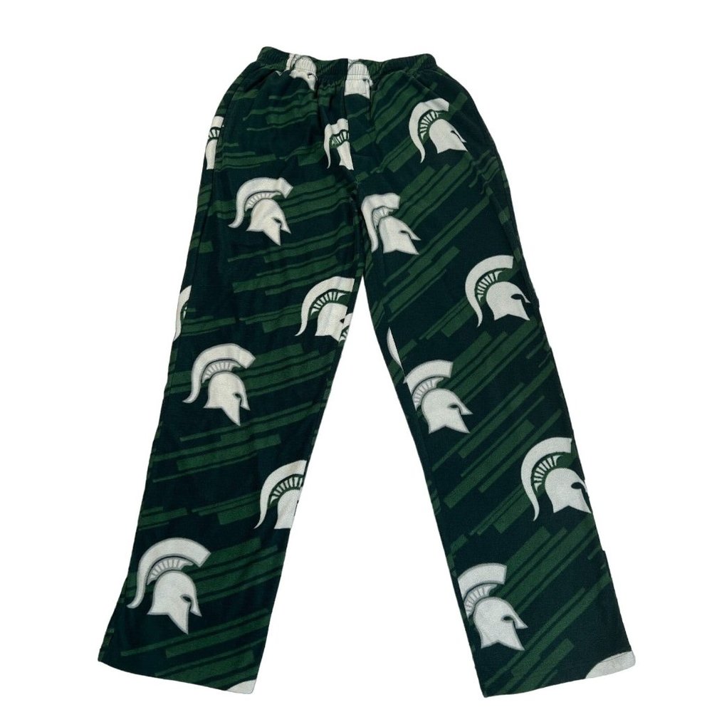 MICHIGAN STATE SPARTANS Pants Men's Lounge Pajama Bottoms Green Size Small